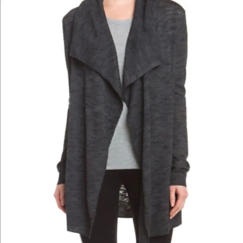 Theory wool Trincy heather gray cardigan sweater size small